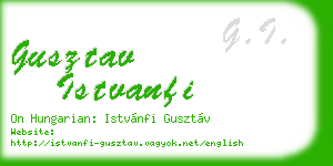 gusztav istvanfi business card
